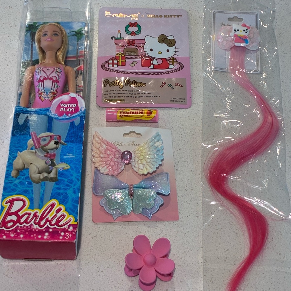 Barbie Water Play Doll with Hair Accessories